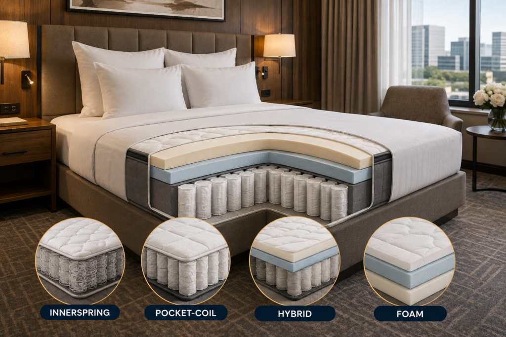what kind of mattresses do hotels use